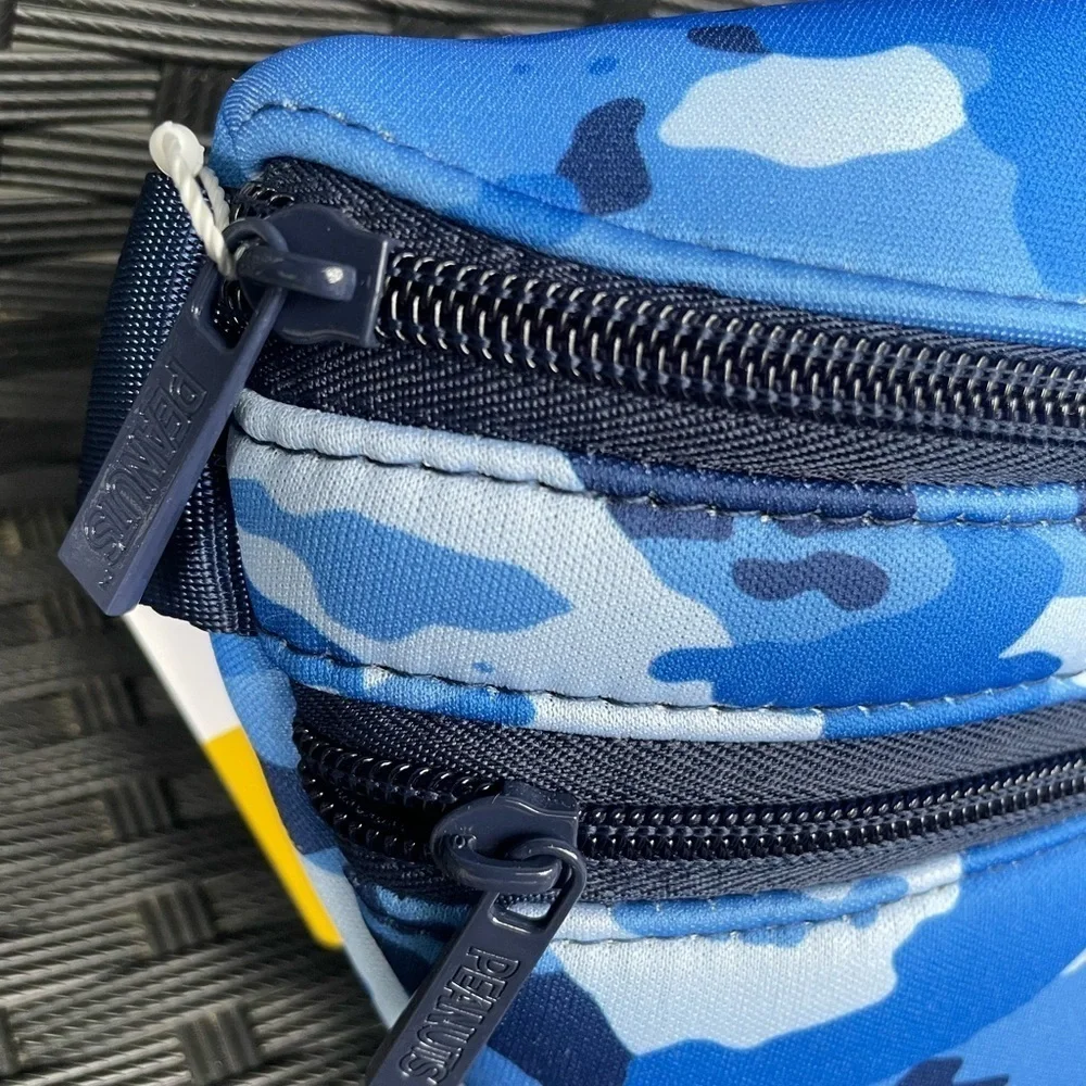 Peanuts Blue Camouflage Waist Bag, snoopy waist Bag,